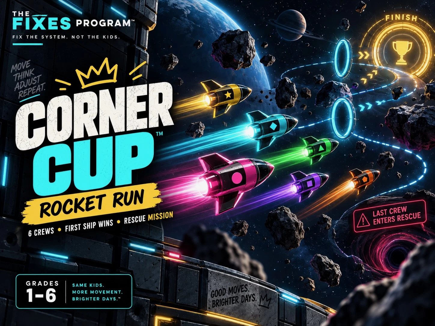 Corner Cup™: Rocket Run