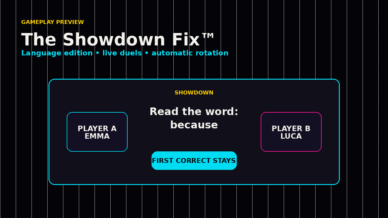 The Showdown Fix™: Language Edition gameplay preview