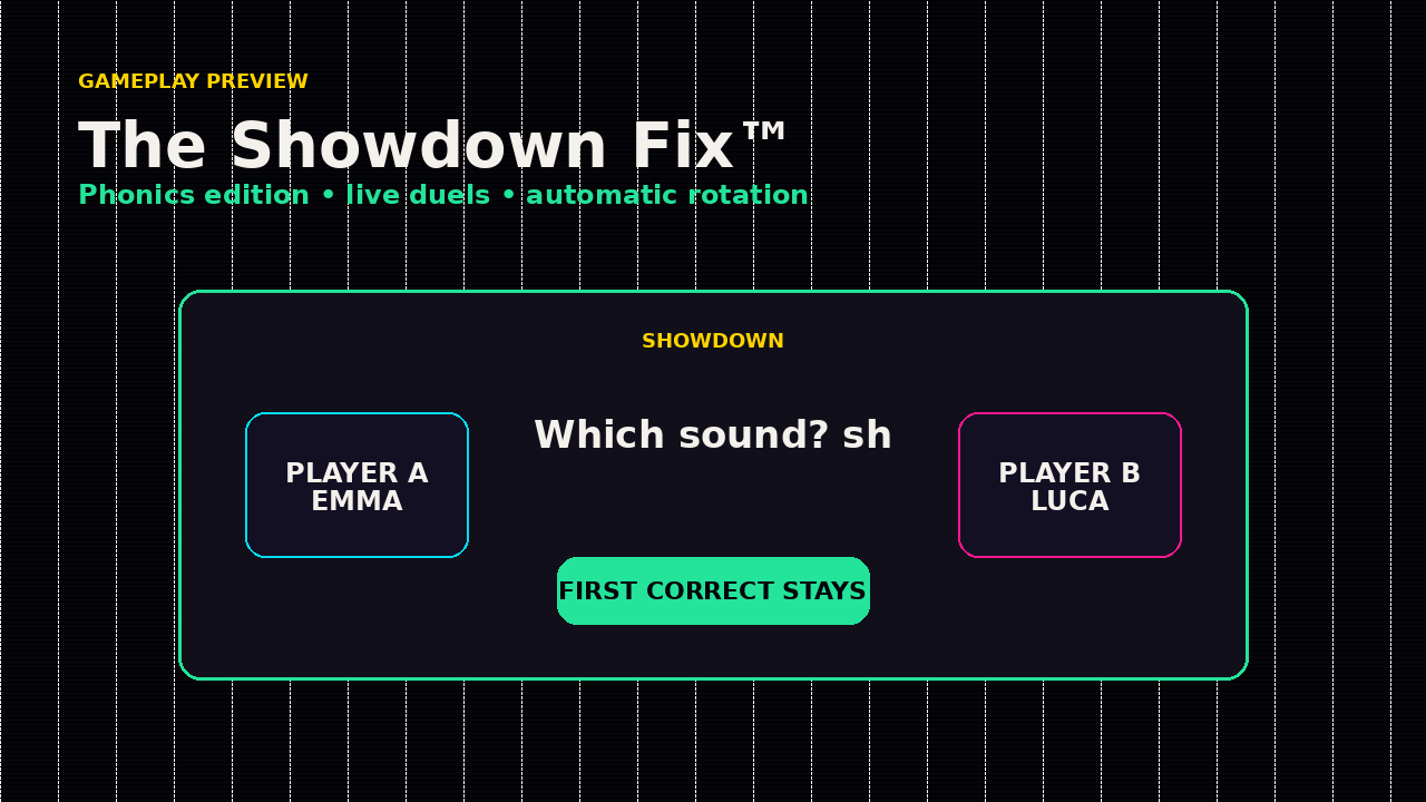 The Showdown Fix™: Phonics Edition gameplay preview