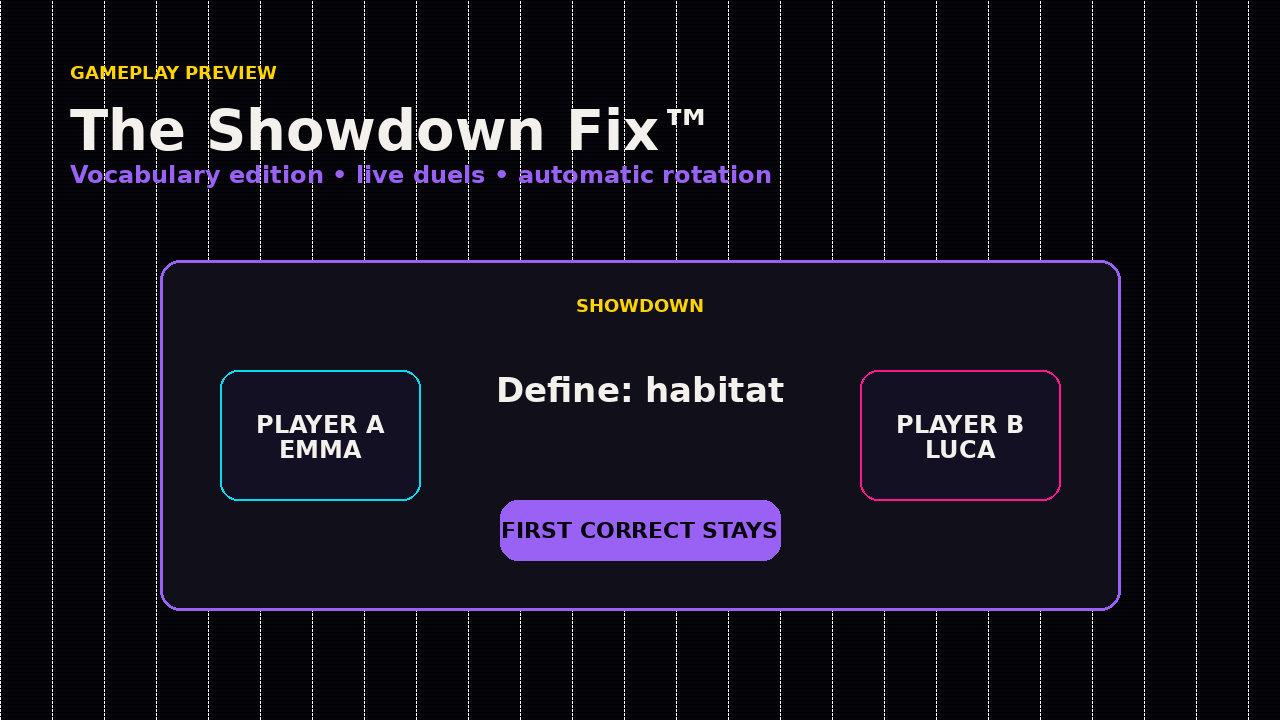 The Showdown Fix™: Vocabulary Edition gameplay preview