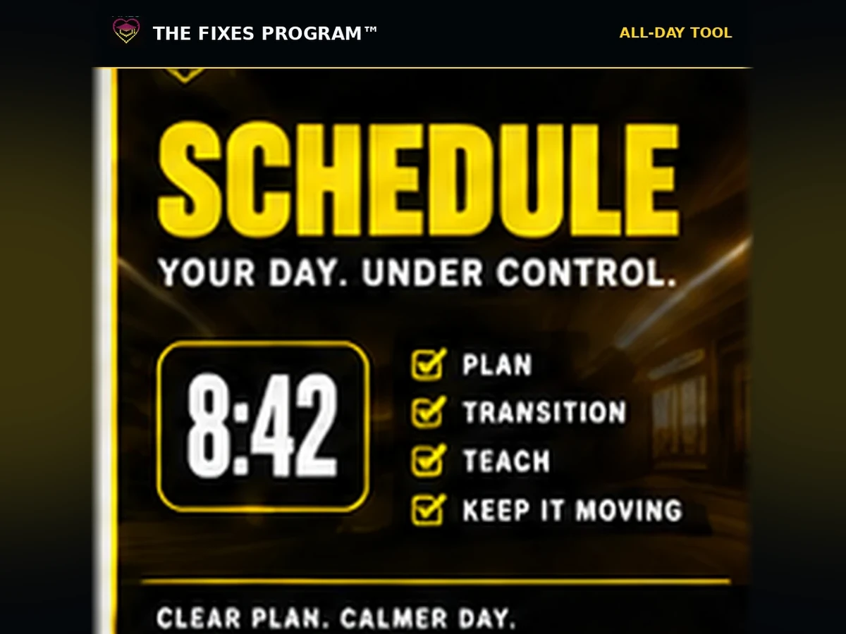 The Fixes™ Schedule