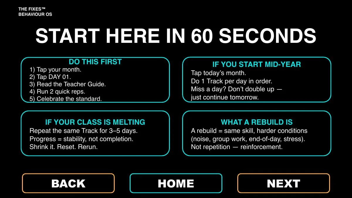 Start in 60 seconds